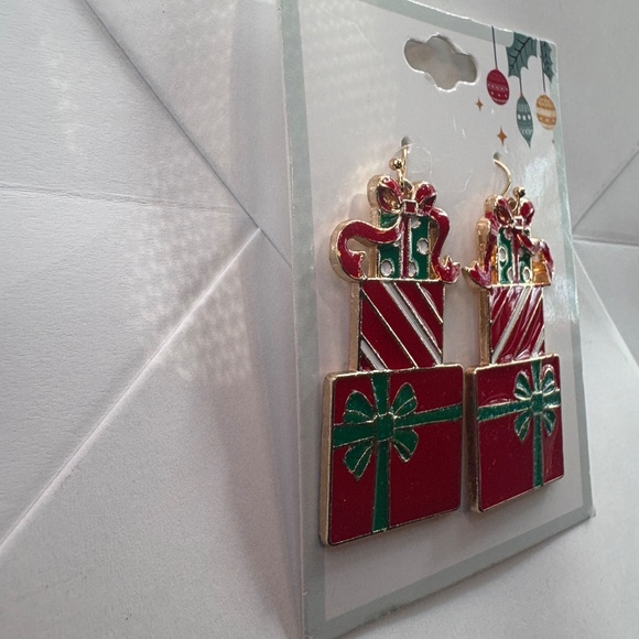Hanging Christmas gift earrings - Picture 2 of 4